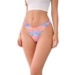 WeWoreWhat Delilah Bikini Bottoms Sunset Multi Cheeky Women L NWT